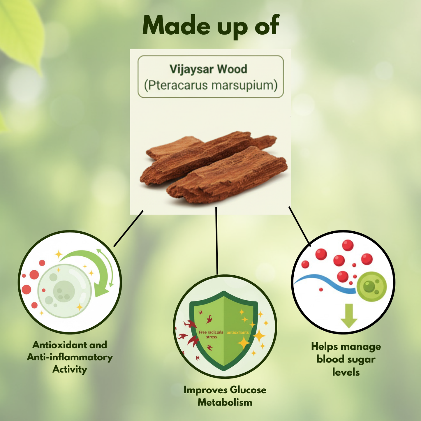 Ayurvedic Vijaysar Wood Sugar Control Glass