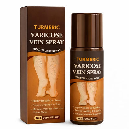(Buy 1 Get 1 Free) Herbal Turmeric Varicose Vein Spray – Feel Relief in Minutes 🌿🟡